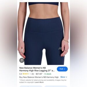 New Balance High Rise navy blue leggings szM